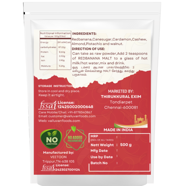 Red Banana Malt - Natural Energy & Immunity Booster